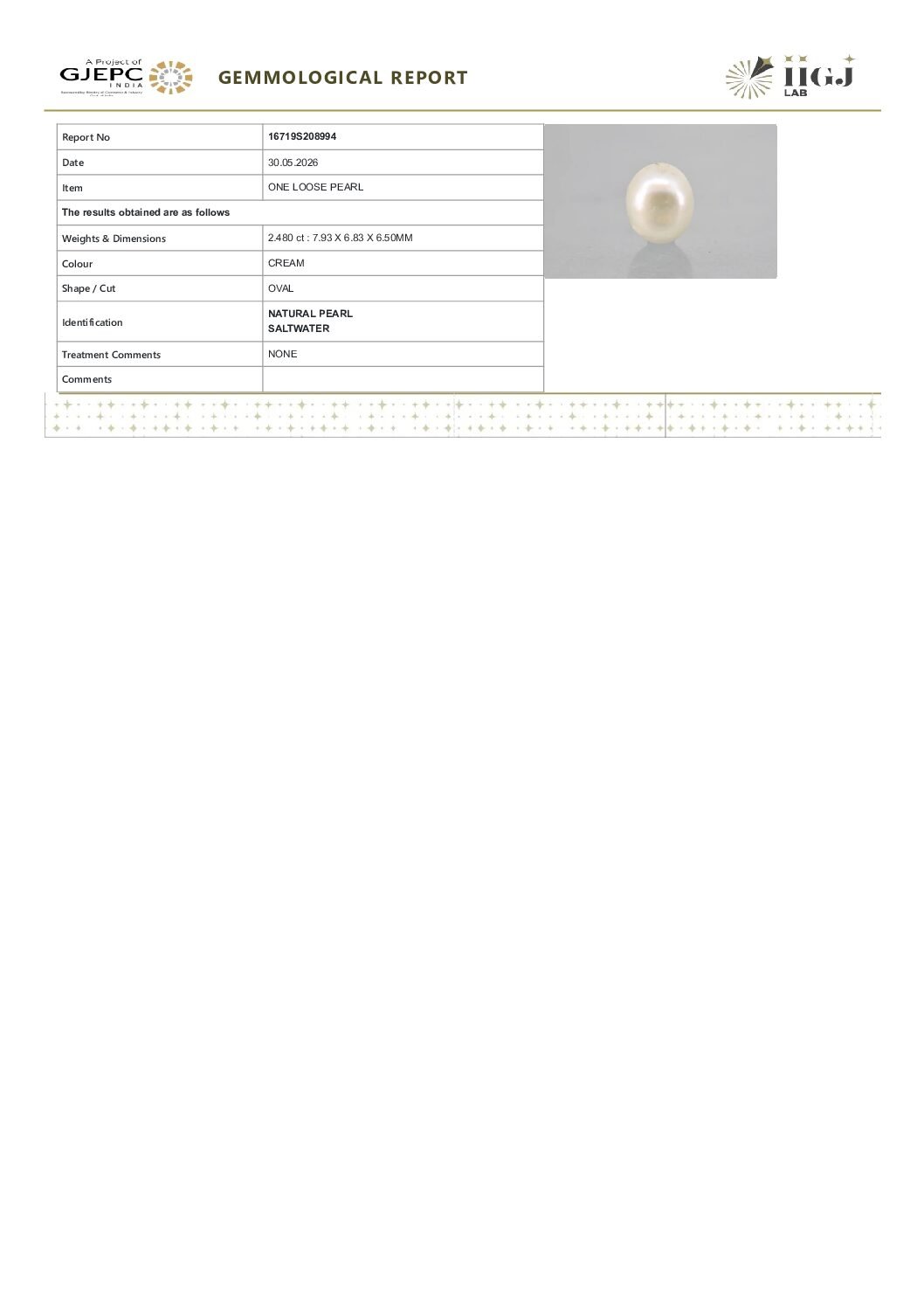 IIGJ Certified Natural Basra 2.48 Ct (2.76 Ratti) - Image 3